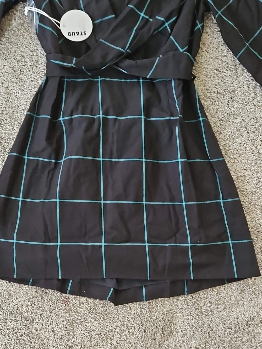Nwr STAUD Black MINI DRESS, Long Sleeve L - Picture 3 of 13